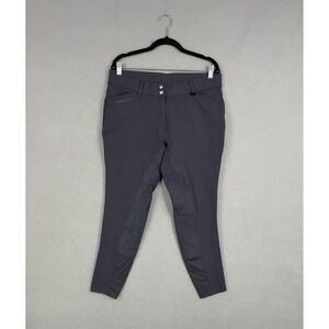 Romfh Breeches Womens 34R Gray Full Seat Riding Pants Equestrian Stretch